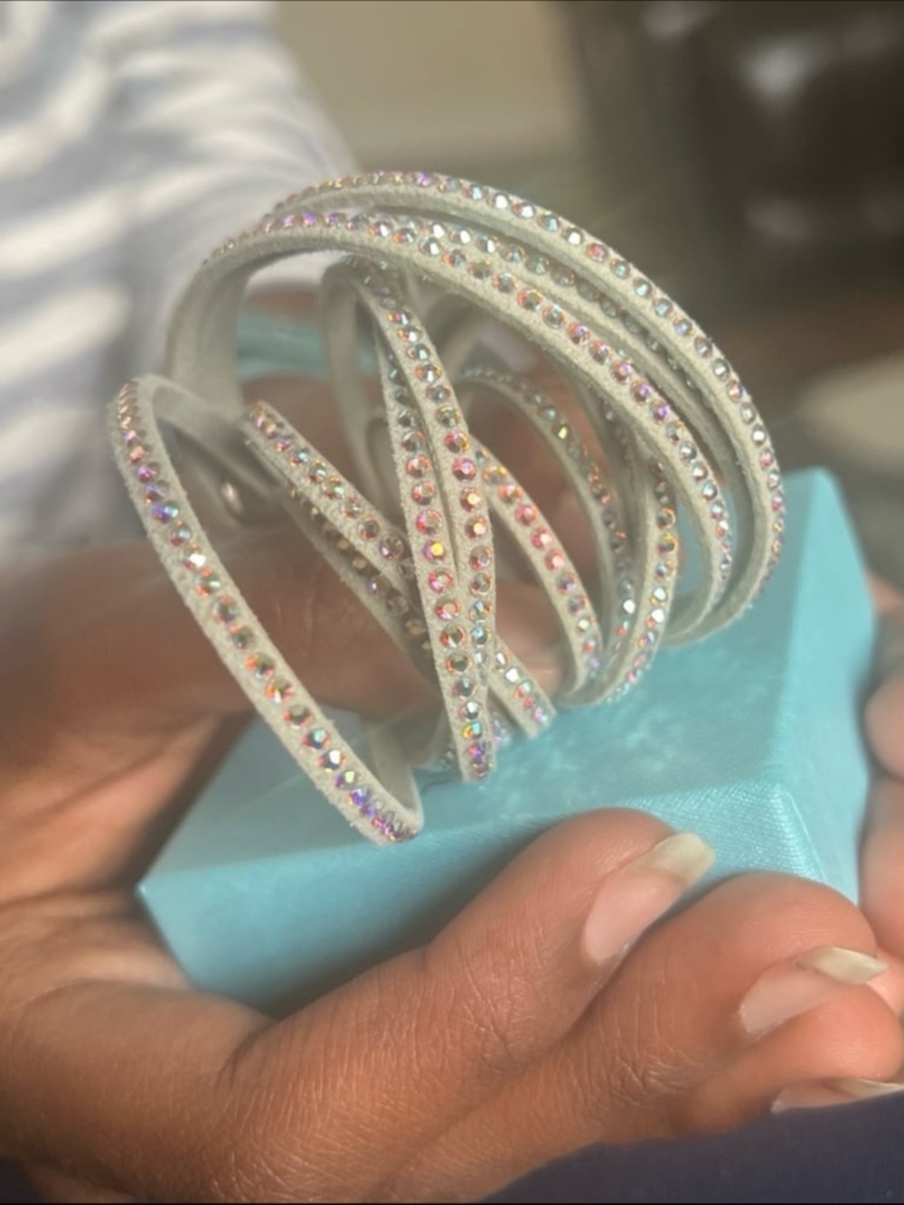Wrap-Star Bracelet, Crystal Aurore Boreale like new #no box - Picture 12 of 13